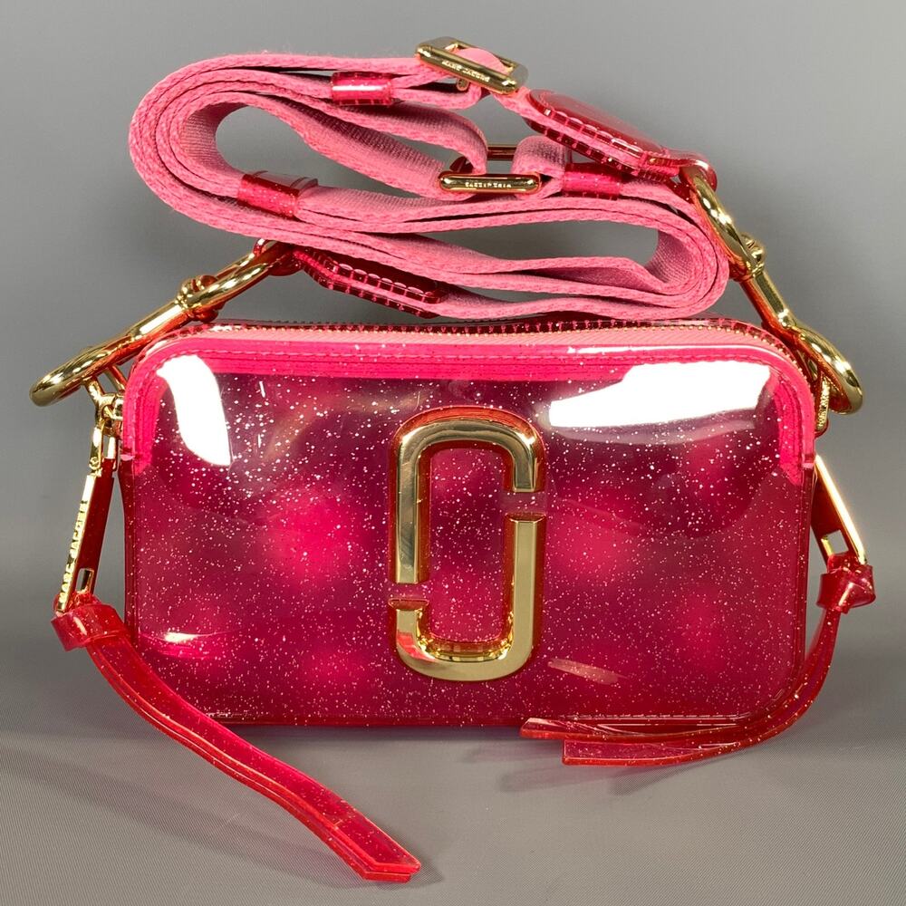 MARC JACOBS Pink Gold Glitter PVC Shoulder Bag